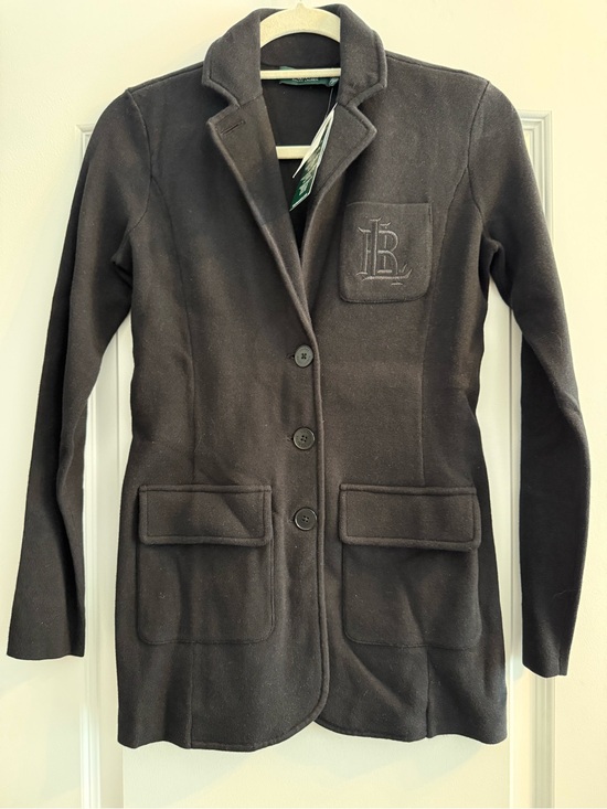Lauren Ralph Lauren Jackets & Blazers - Lauren Ralph Lauren Black Blazer with Chest Monogram